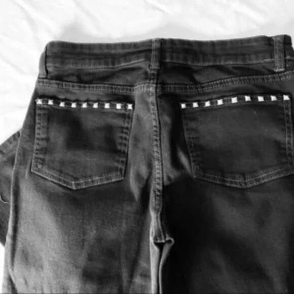 Cache Premium Black Studded Jeans size 6 - Picture 6 of 6